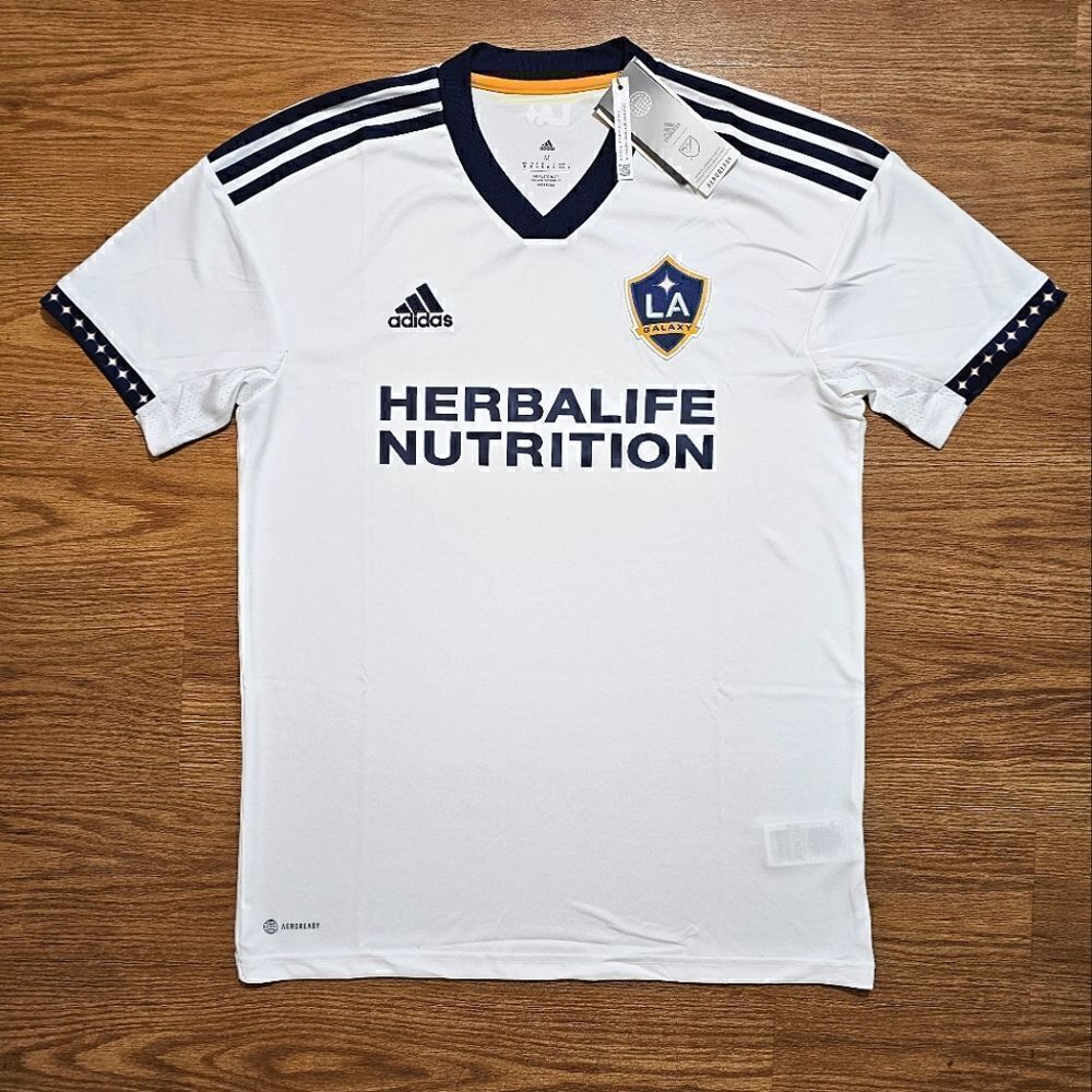 Adidas LA Galaxy 22/23 Soccer Home Jersey Medium M White Navy Blue Brand New